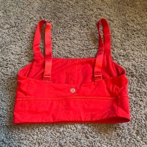Red Lululemon sports bra size 6